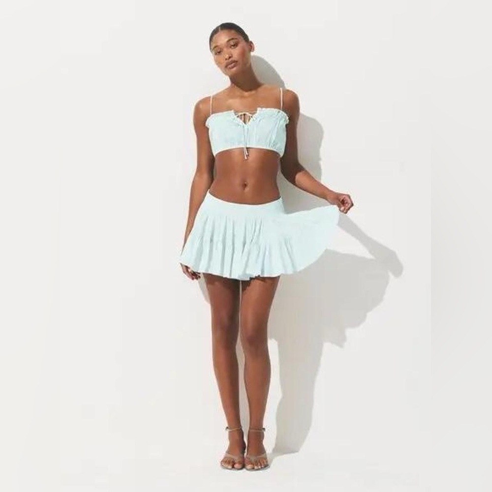 Skims blue voile skirt frost